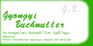 gyongyi buchmuller business card